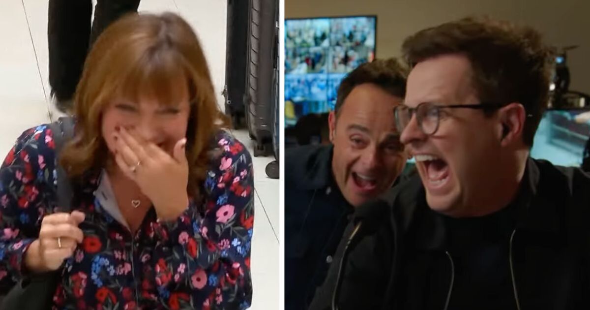 ITV's Lorraine Kelly stacks it in hilarious Ant & Dec's Saturday Night Takeaway prank