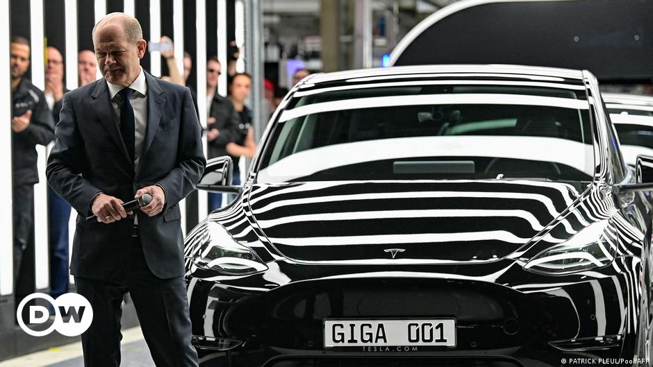 Olaf Scholz backs Tesla Germany expansion despite protests