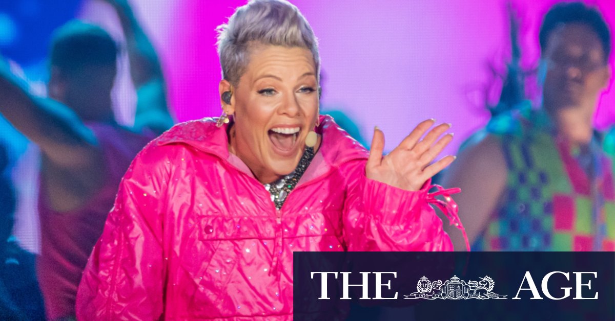 Perth fans tickled Pink during acrobatic, musical extravaganza at Optus Stadium