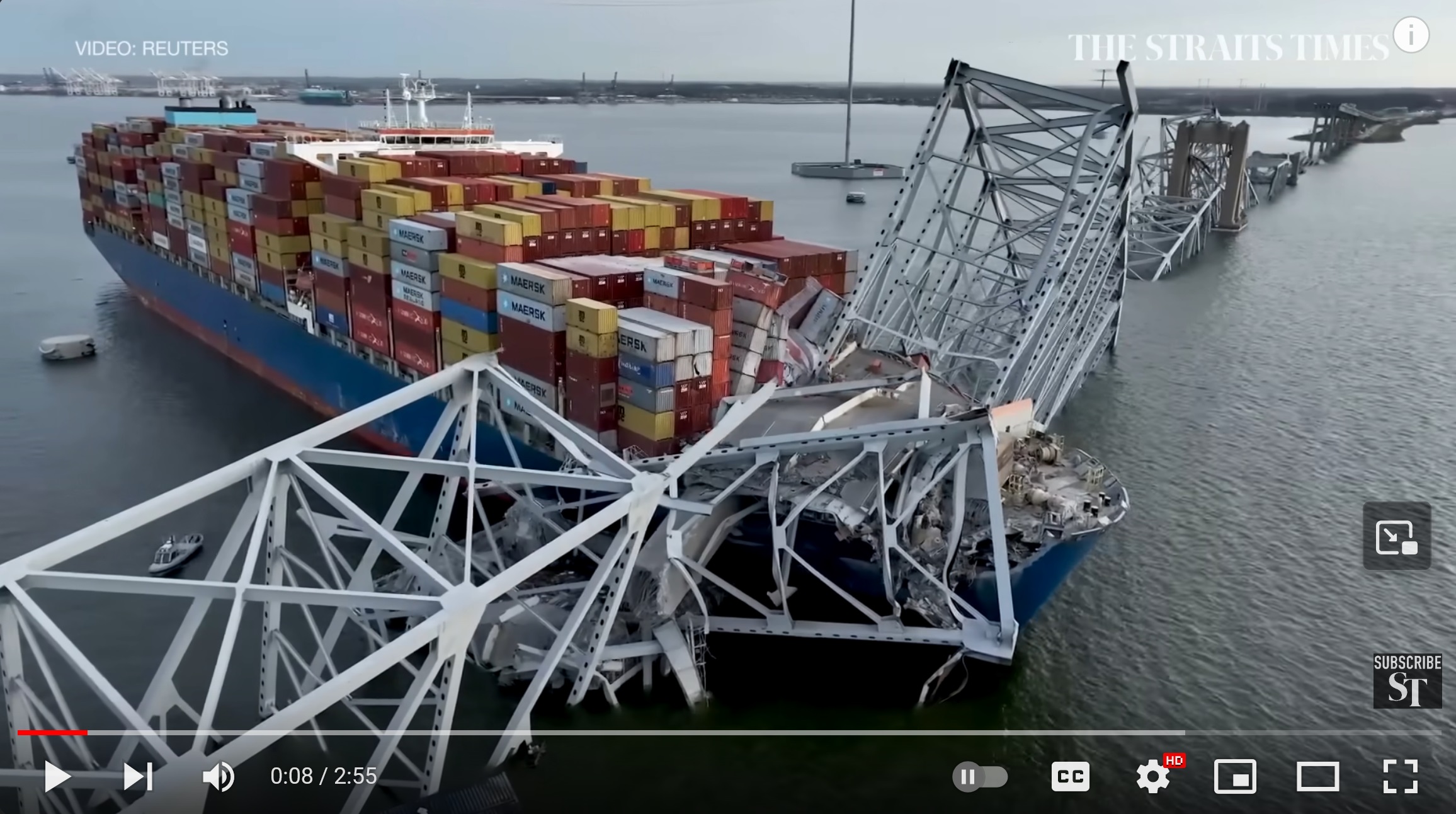 Singapore-flagged ship collision; US bridge collapses, MPA assisting in investigations