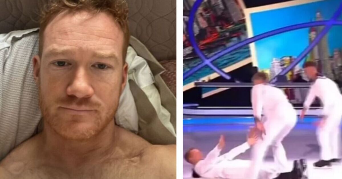 Watch unseen moment Greg Rutherford suffered freak Dancing on Ice accident