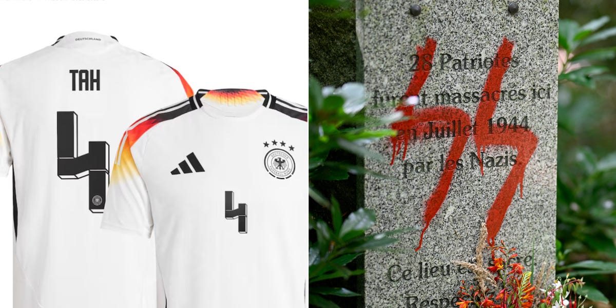 Adidas is banning the number '44' on German soccer team jerseys over concerns that the design looks like the Nazi SS flag