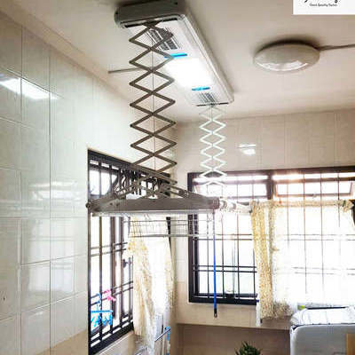 A Hi-Tech Automatic Ceiling-Mounted Retractable Laundry Rack