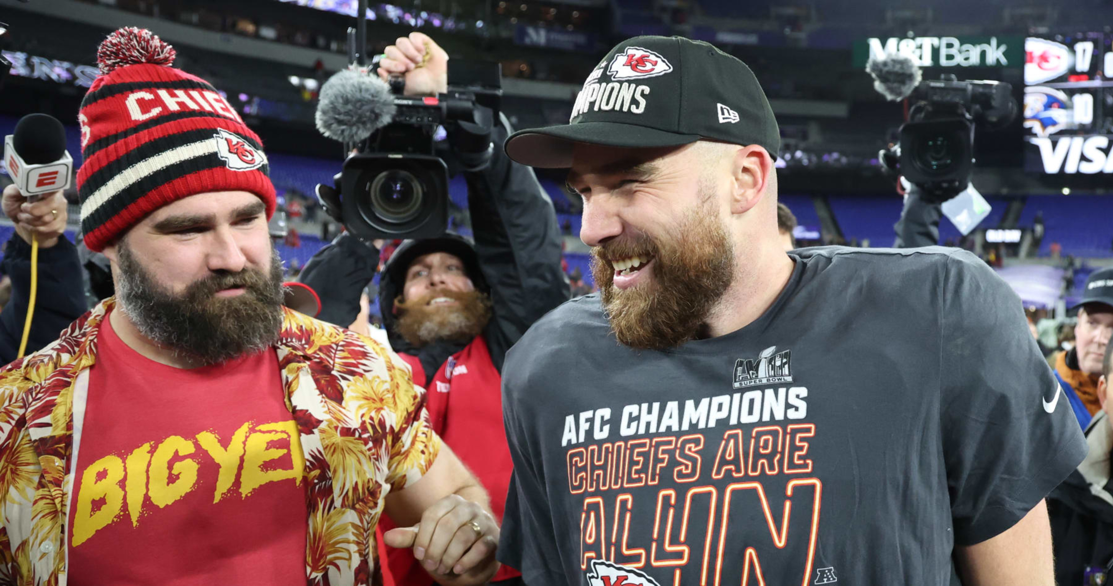 Travis, Jason Kelce Bobblehead Promotion Used by Cavaliers for Game vs. Celtics