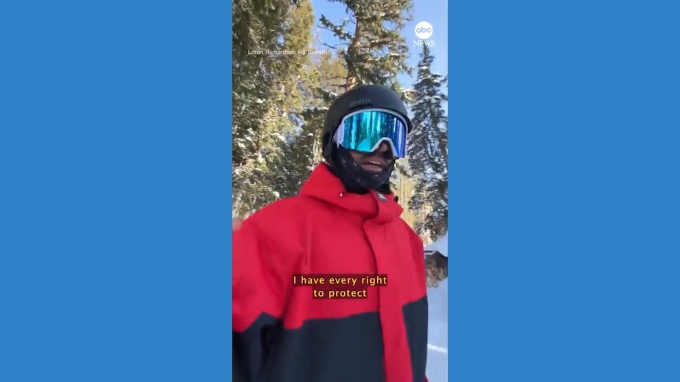 WATCH: Dramatic moment snowboarder is stopped at gunpoint on private property