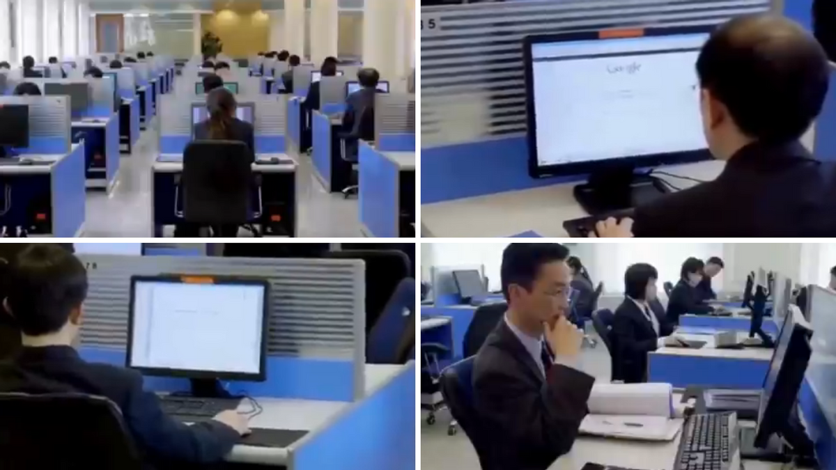 Video Shows North Koreans Pretending to Use the Internet?