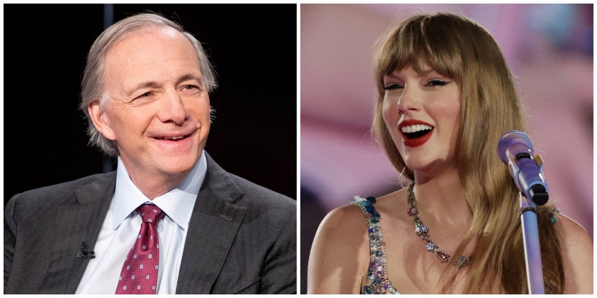Ray Dalio went to a Taylor Swift concert, took a selfie, and endorsed her for president