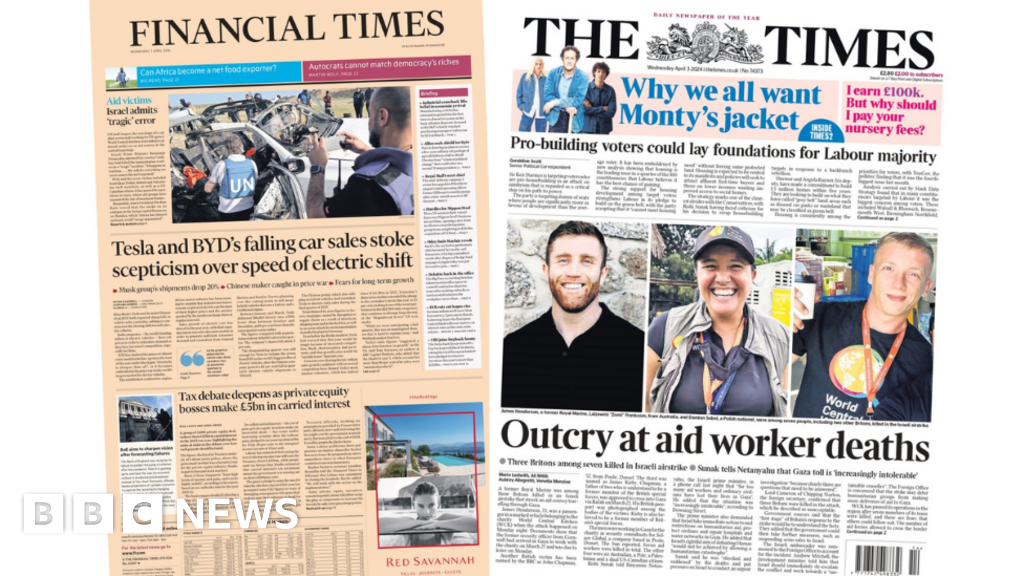 The Papers: Israel's 'tragic error' and Labour's 'pro-building' bid