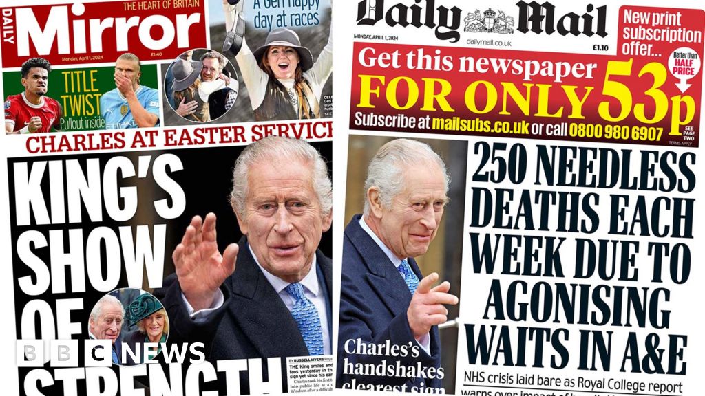The Papers: 'King's strength' and 'agonising A&E waits'