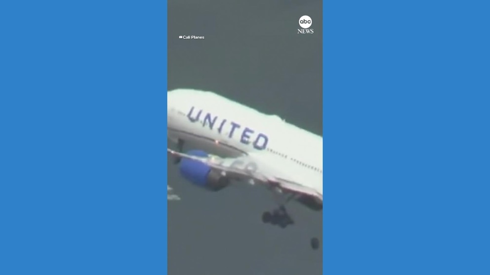 WATCH: Tire falls off United Airlines flight after takeoff from San Francisco