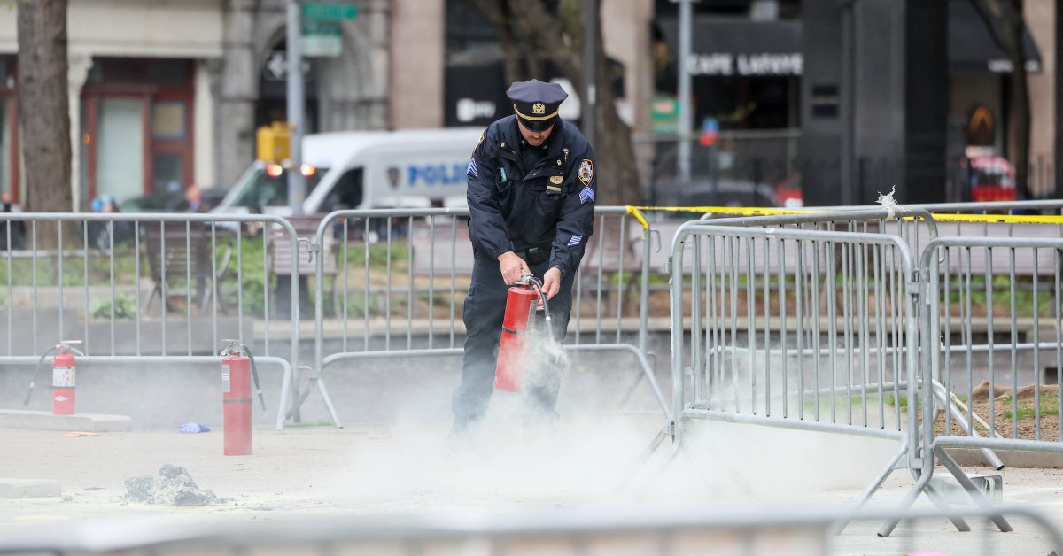 Man Sets Himself on Fire Outside Courthouse Where Trump Is on Trial