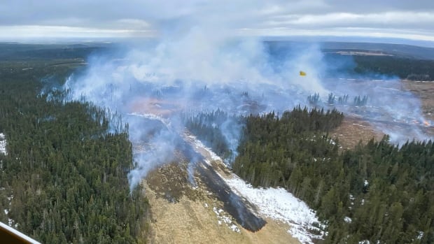 Alberta firefighters battle out-of-control wildfire after natural gas line rupture