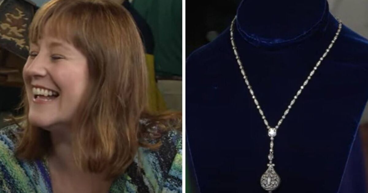 Antiques Roadshow guest's 'heart skips a beat' at value of late mother-in-law's necklace