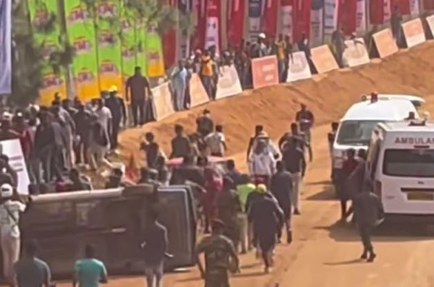 At least 7 dead & 21 injured as rally car ploughs into crowd in massive crash at Fox Hill Super Cross event in Sri Lanka
