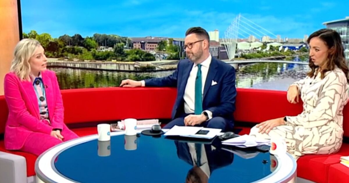BBC Breakfast's Jon Kay asks star if she's giving him 'evil eye' in awkward moment