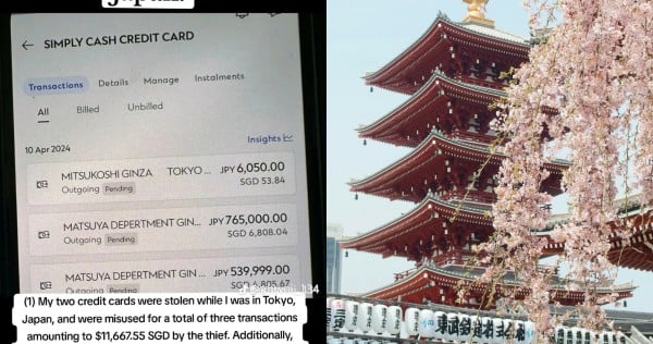 'Be cautious with your belongings': Singaporean loses about $12k after credit cards stolen in Japan