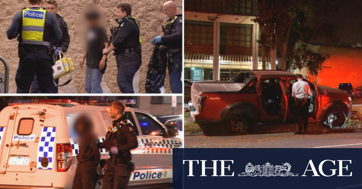 Boy, 13, bitten by police dog after pursuit through Melbourne