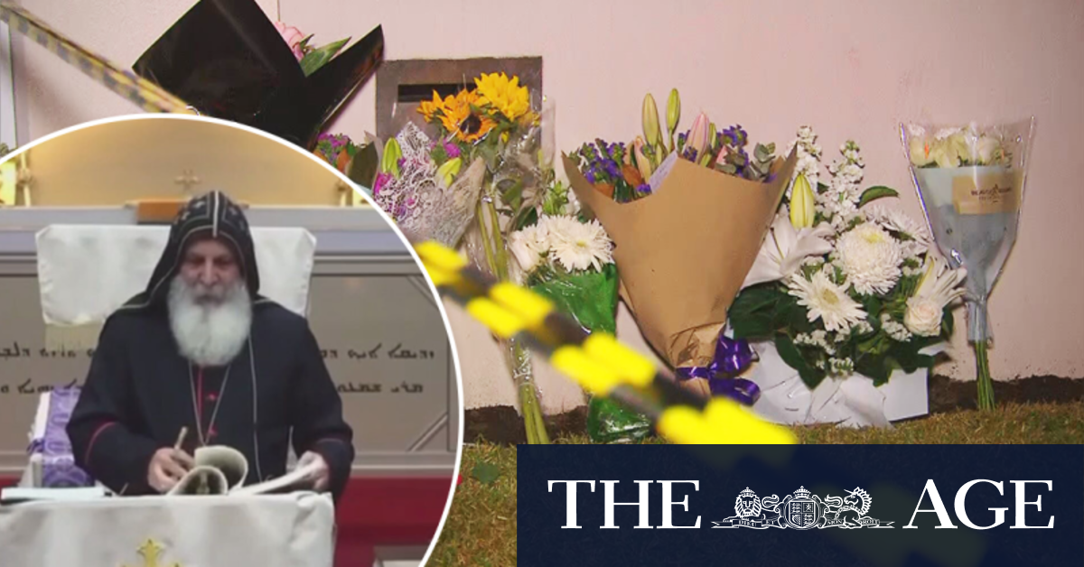 Candles have been lit and flowers left at Sydney church where priest was stabbed