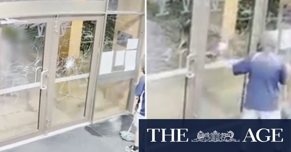 Cleaner barricades himself in office