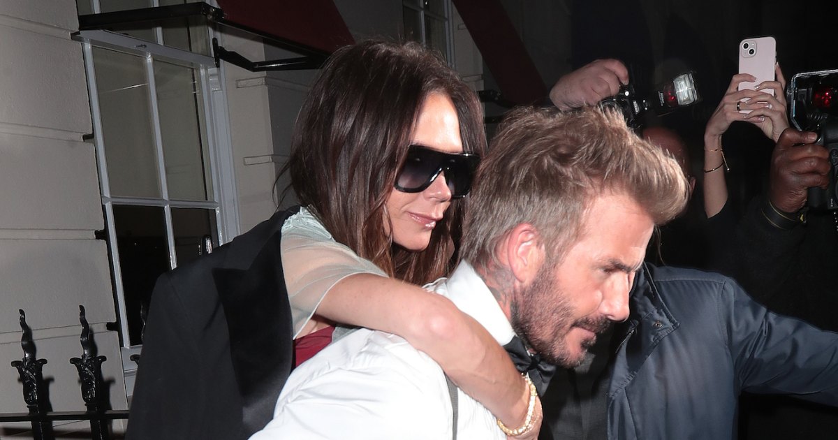 David Beckham Carries Wife Victoria Beckham Out of Her Birthday Party