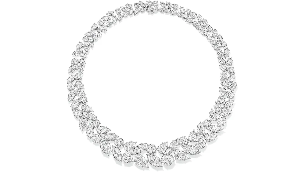 Dazzling Elegance: Harry Winston Unveils the $7 Million Winston Cluster Wreath Necklace, a Radiant Ode to Timeless Glamour
