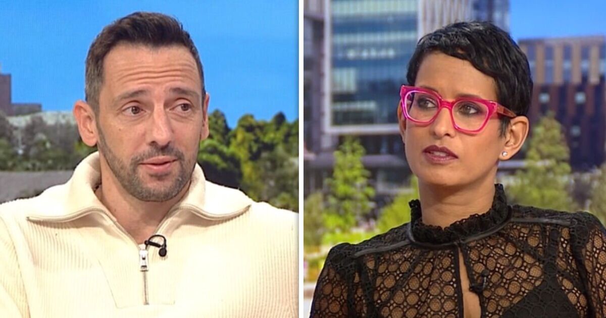 Death in Paradise's Ralf Little's 7-word reply as Naga Munchetty hits back at 'old' remark