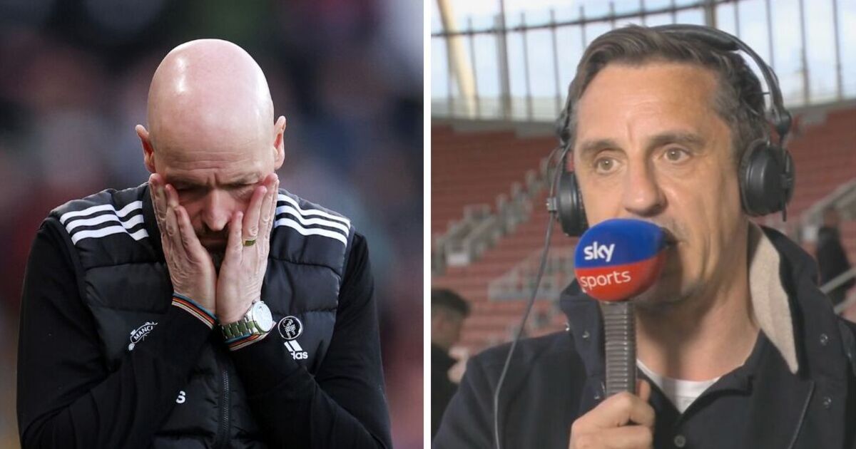 Erik ten Hag's time at Man Utd might be over as Gary Neville very worried