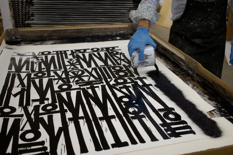 'Even The Heart Skips A Beat' in RETNA's Latest Screen Print