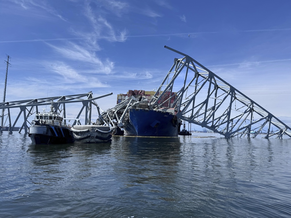 A Channel Has Opened for Vessels Clearing Wreckage at the Baltimore Bridge Collapse Site