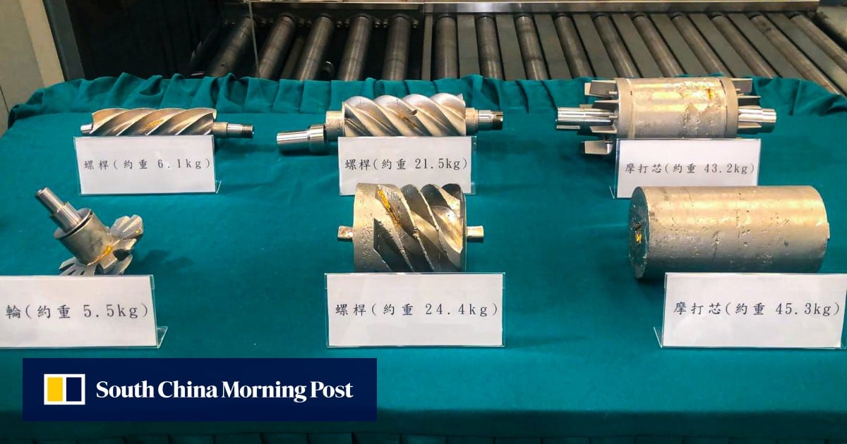 Hong Kong customs seizes precious metal disguised as machine parts worth HK$84 million, their biggest gold haul in more than 2 decades