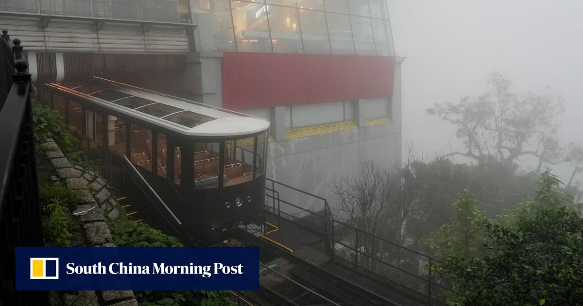 Hong Kong halts Peak Tram service for third consecutive day amid efforts to clear fallen trees near tracks