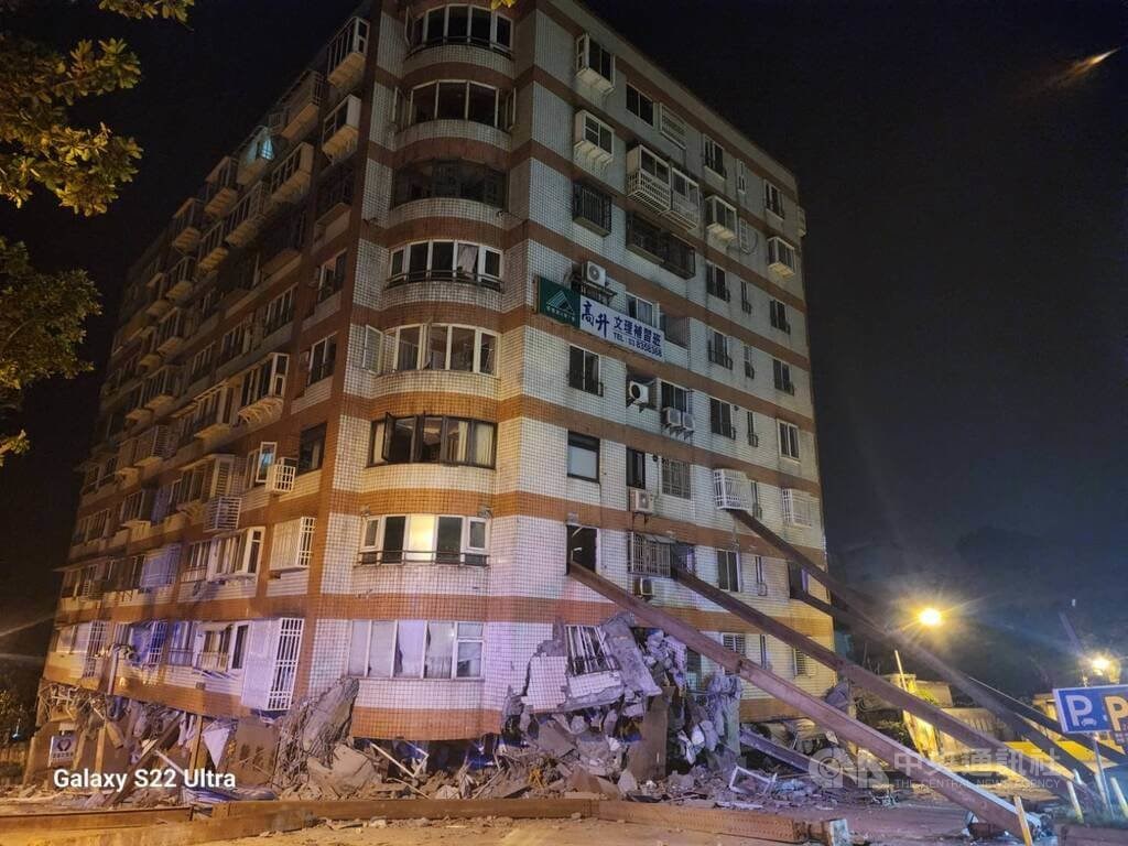 Hualien earthquakes leave 2 buildings partially collapsed