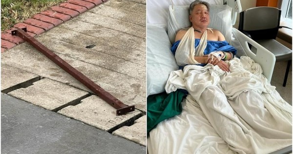 'I was terrified I would lose my life': Man suffers fractured skull after metal rod falls from HDB rooftop