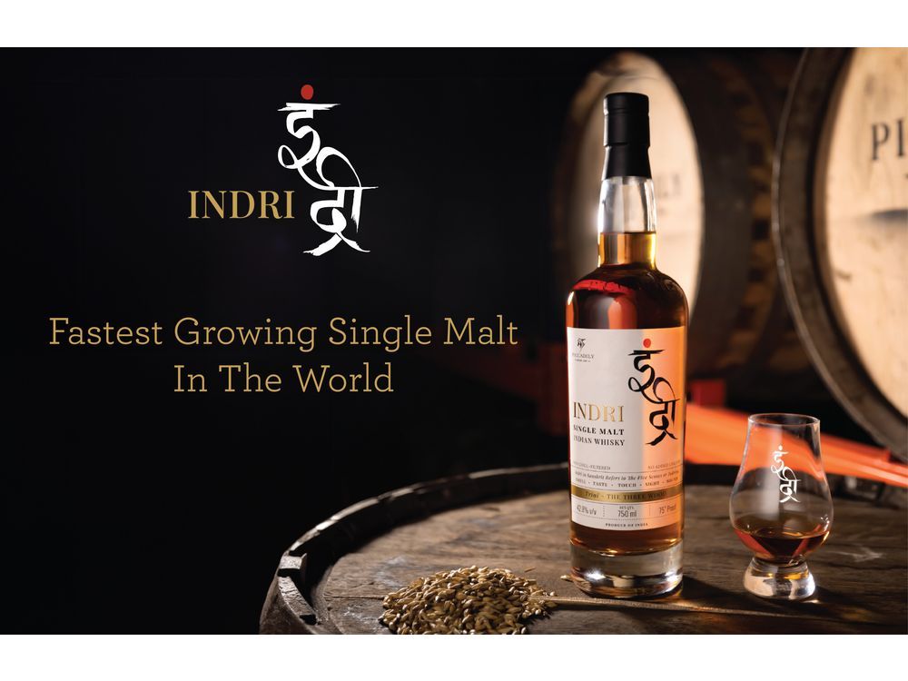 Indri Becomes the Fastest Growing Single Malt Brand in the World: Sells Over One Hundred Thousand Cases in Its Second Year