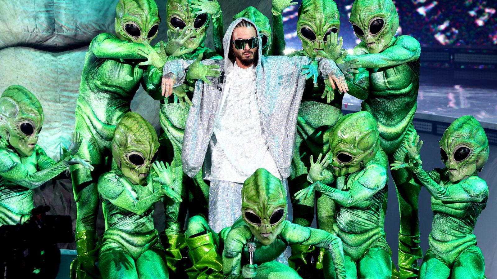 J Balvin Welcomes Will Smith (and an Alien Invasion) at Coachella