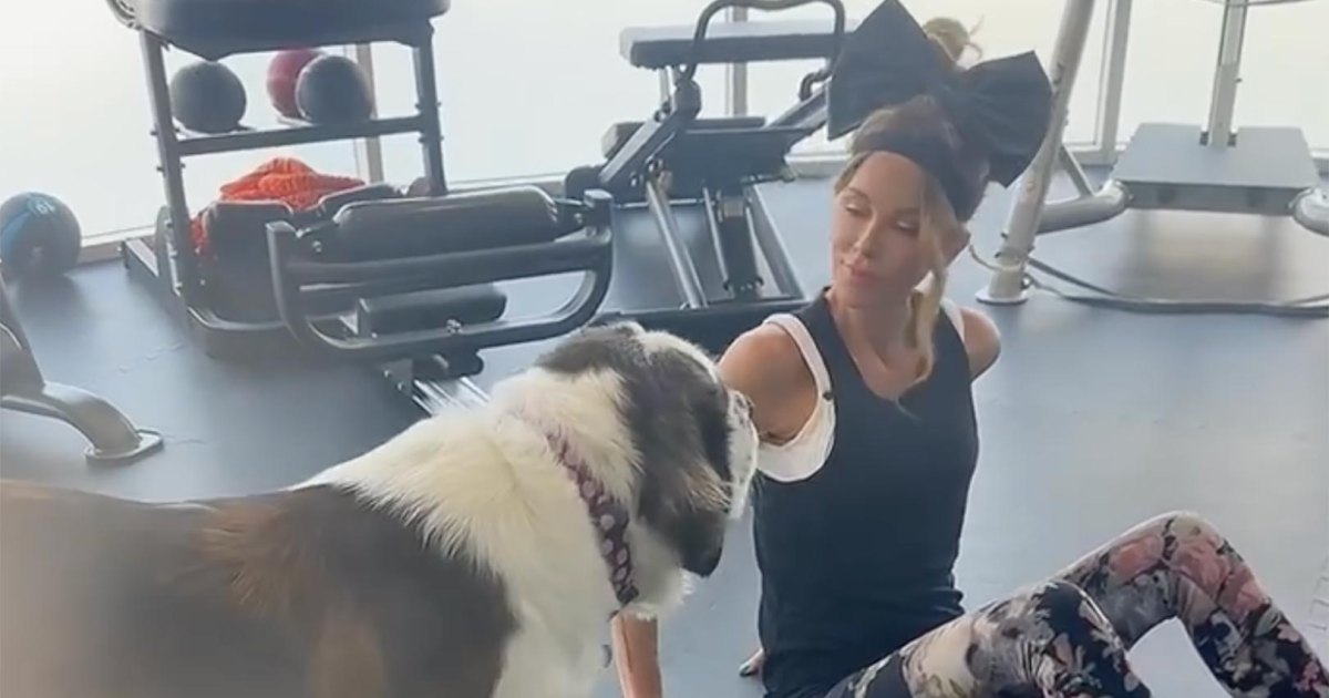 Kate Beckinsale Hits the Gym With a Dog After Recent Hospitalization