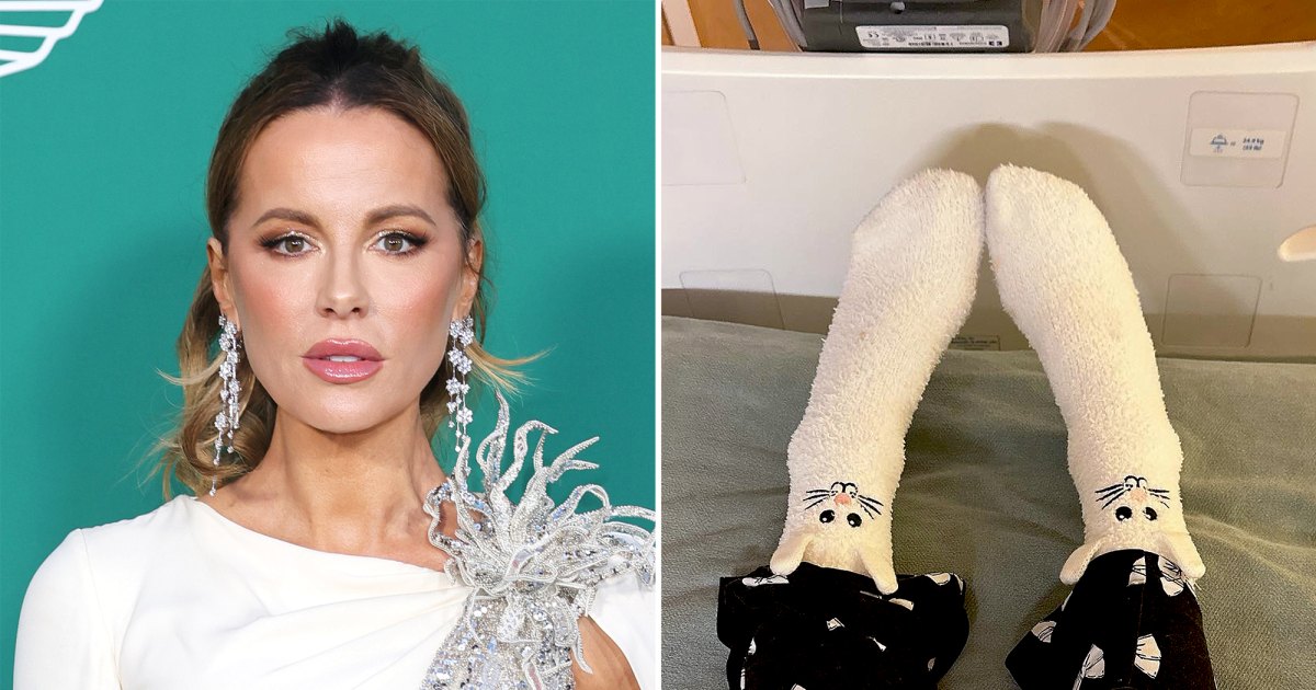 Kate Beckinsale Shows Off Easter-Themed Socks From Hospital Bed