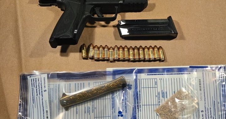 Lindsay police seize loaded firearm, drugs after man found sleeping in vehicle