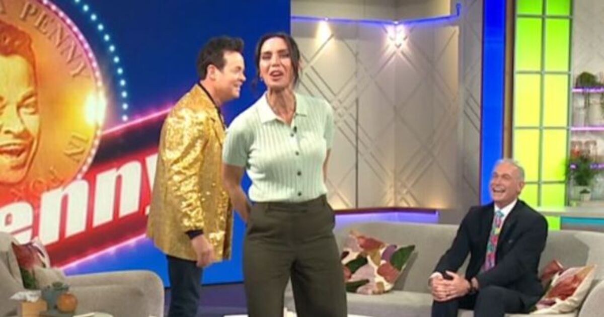Lorraine's Christine Lampard mortified as camera man 'looks at her bum' in cheeky game