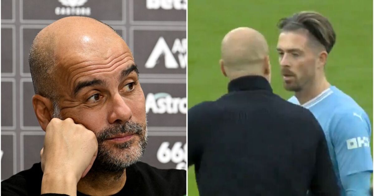 Man City boss Pep Guardiola bites back after fiery Jack Grealish incident goes viral