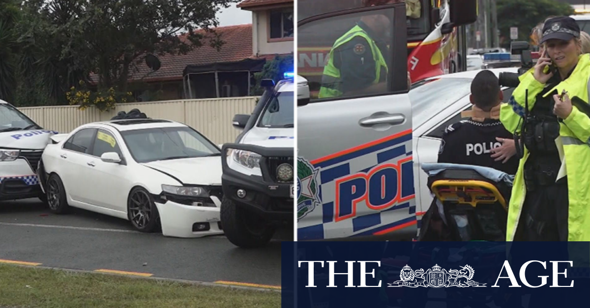 Man under guard in hospital after Gold Coast vehicle pursuit