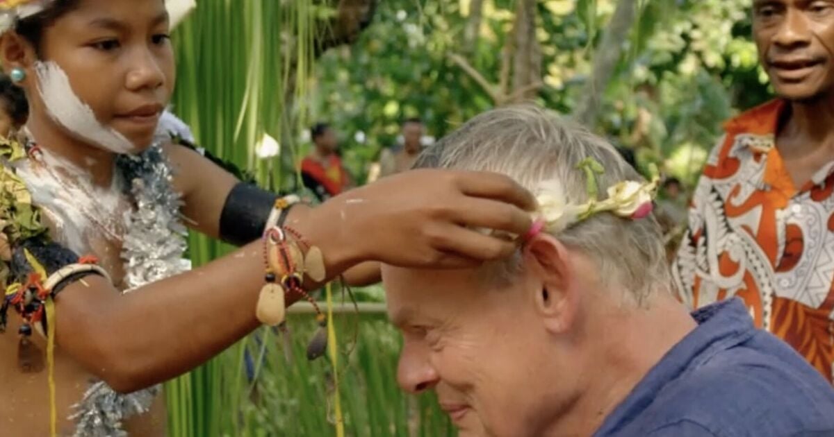 Martin Clunes caught in footage on beautiful island days after Death in Paradise odds drop