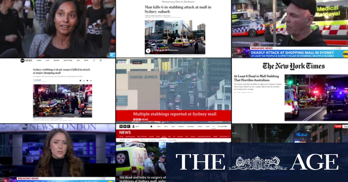 News of the Sydney stabbing tragedy has made headlines around the world