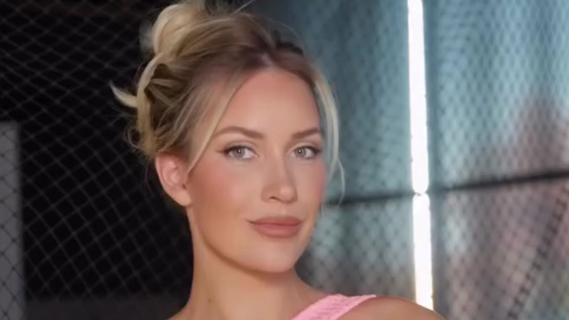 Paige Spiranac distracts fans from Masters finale as she shows off cleavage in another outrageous virtual golf outfit