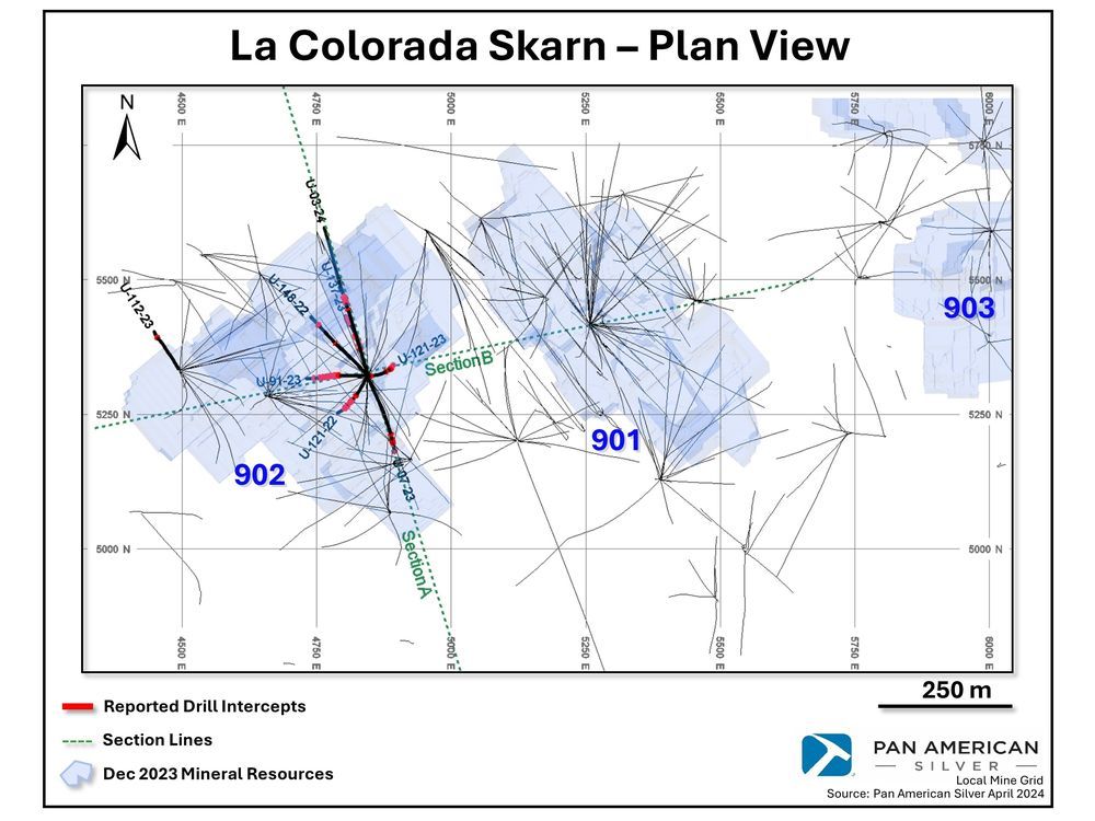 Pan American Silver reports additional high-grade drill results from the La Colorada Skarn project