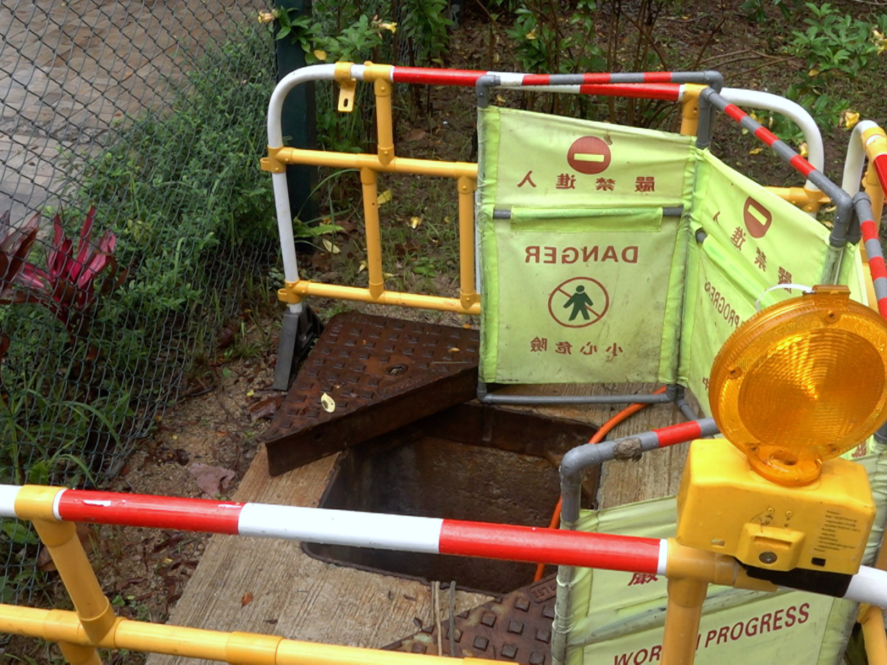 'Precautions also apply to sites near manholes'