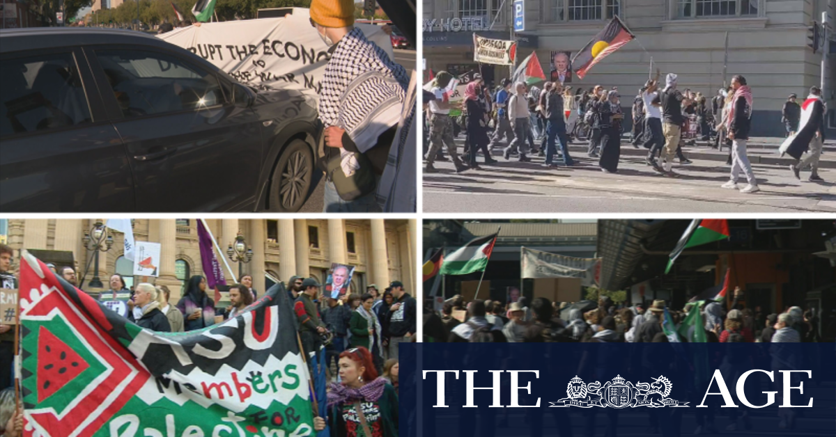 Protesters arrested after blocking roads across Melbourne