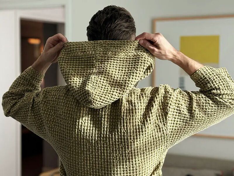 Quick-Dry Odor-Free Robes - The K-25 Smart Bathrobe 2.0 is Made with a Stone-Washed Waffle Weave (TrendHunter.com)