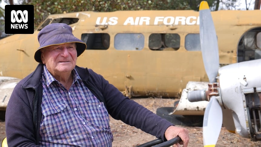Ron Schneider's vast array of vintage vehicles includes a tank, Canberra bomber and hundreds of heritage cars
