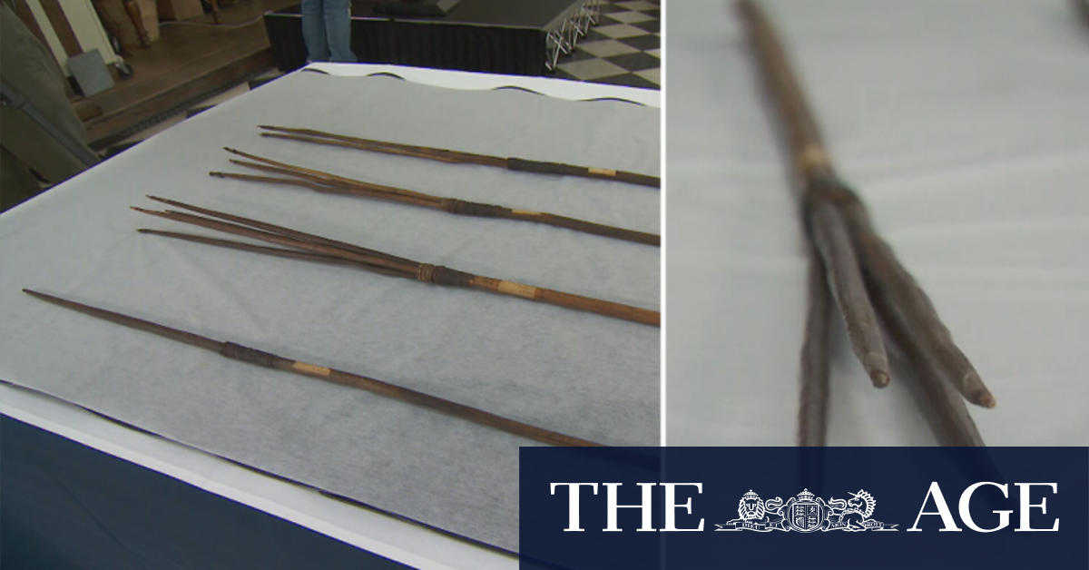 Spears taken by Captain James Cook returned to indigenous community